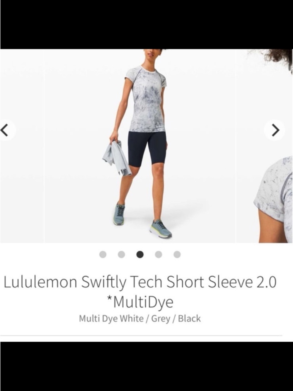 lululemon athletica Short Sleeve Performance Top - White & Gray Marled